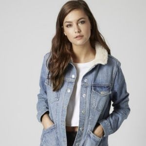 hybrid borg denim jacket